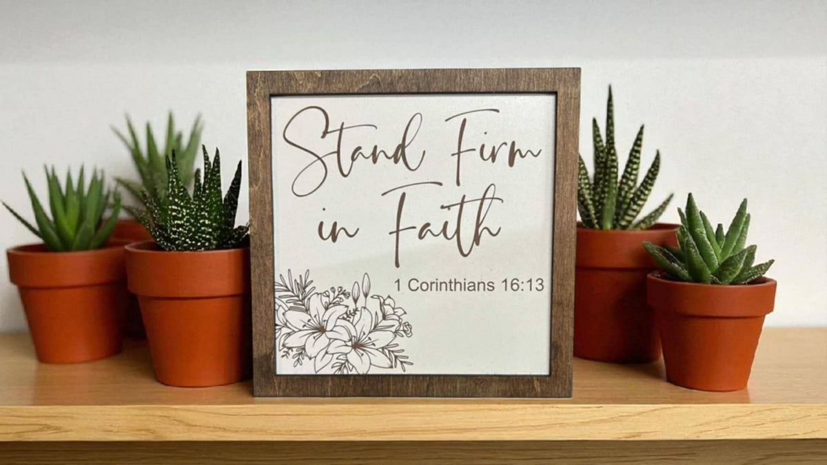 Crates Etc - Faith sign - Religious - western fall gift - Stand Firm