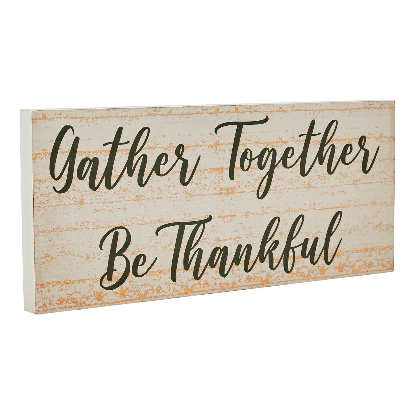 Gather Together MDF Tabletop Sign, 16" Fall Decor