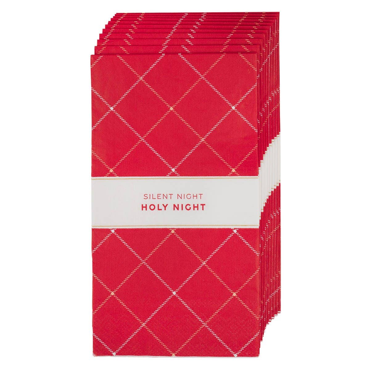 Christian Art Gifts - Dinner Napkin Paper 12pc Silent Night Plaid