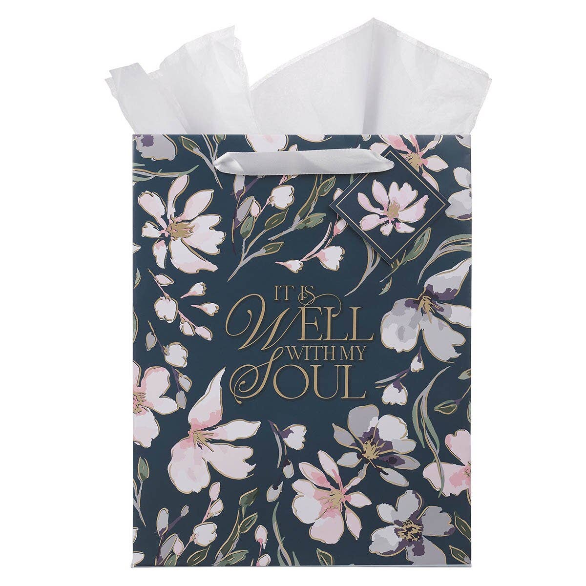 Christian Art Gifts - Gift Bag LG Portrait It Is Well With My Soul