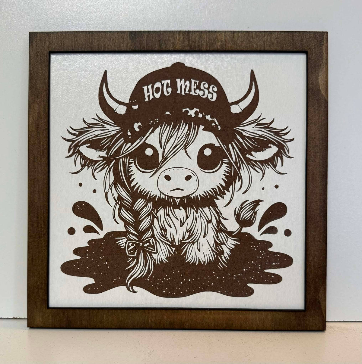 Crates Etc - Highland cow - Hot mess cow - cute fall gifts - made in USA