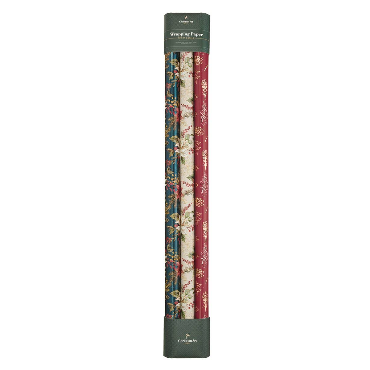 Christian Art Gifts - Wrapping Paper Set 3 pc Traditional Christmas