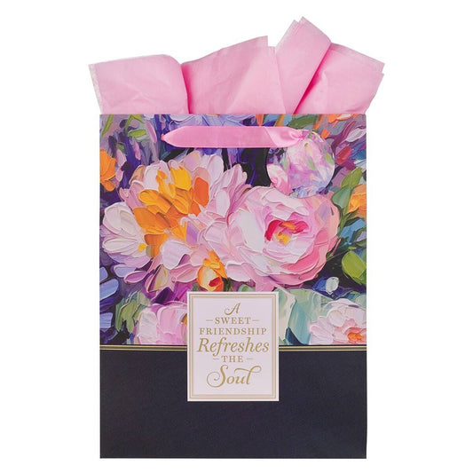 Christian Art Gifts - Gift Bag LG Portrait Sweet Friendship