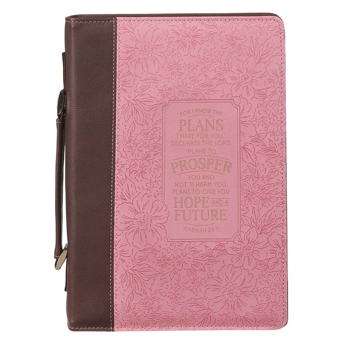 Christian Art Gifts - Bible Cover Pink Fashion I Know The Plans Jer. 29:11