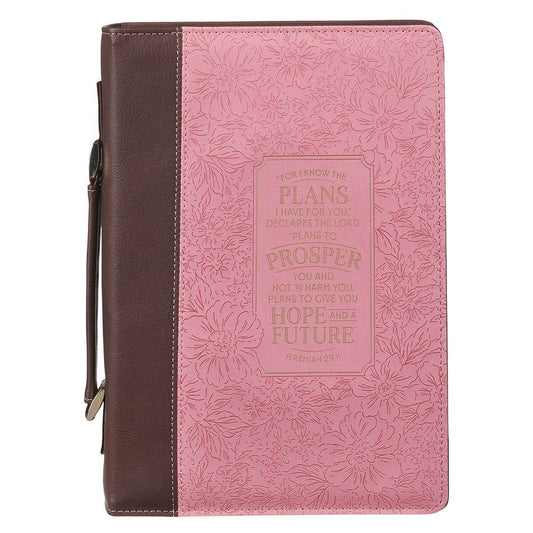 Christian Art Gifts - Bible Cover Pink Fashion I Know The Plans Jer. 29:11
