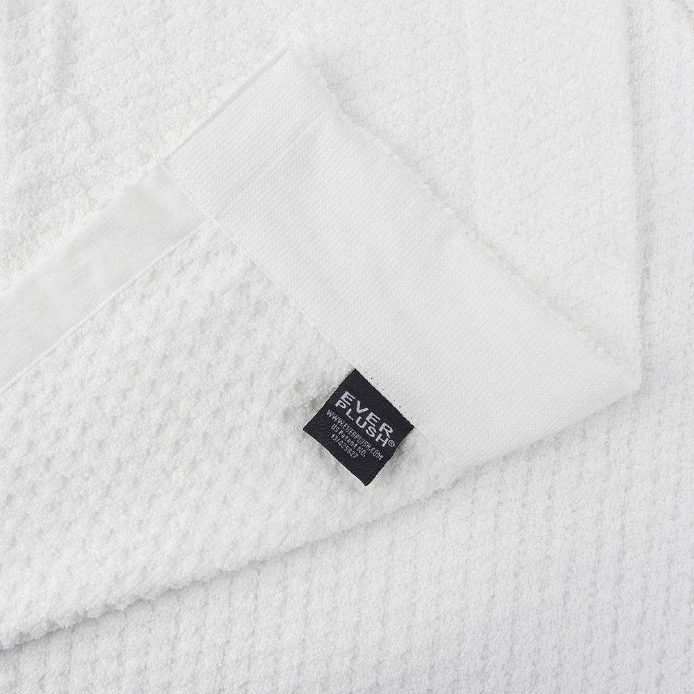 Diamond Jacquard Bathrobe, Medium-Large, White