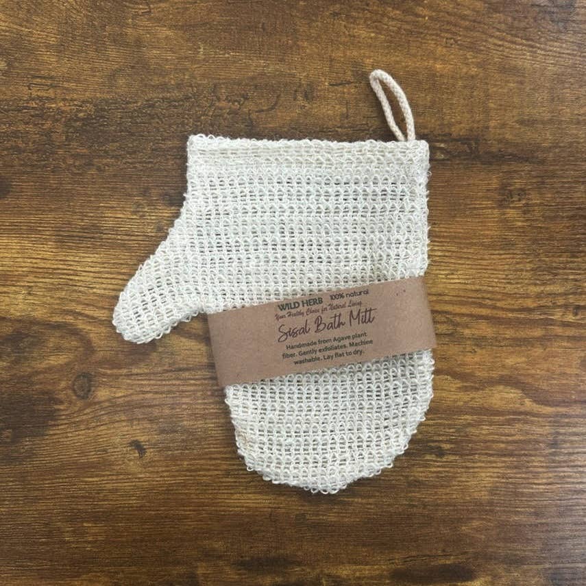 Wild Herb Soap Co - Sisal Bath Shower Mitt Gentle Exfoliation Natural Fiber