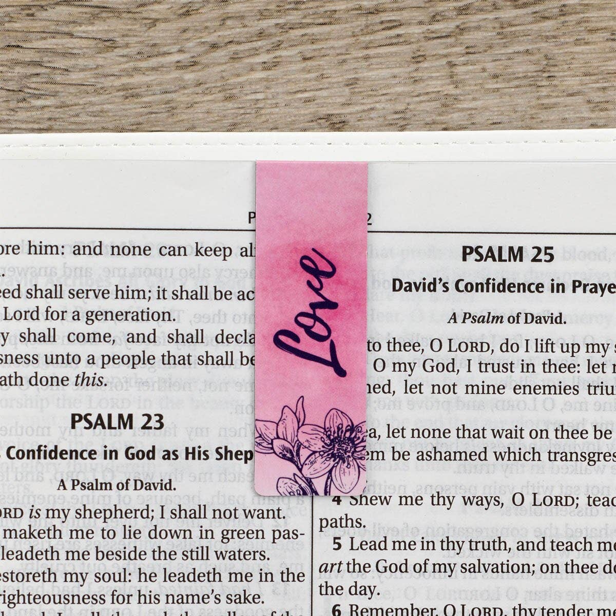 Magnetic Bookmark Floral Watercolor Set Faith, Hope, Love