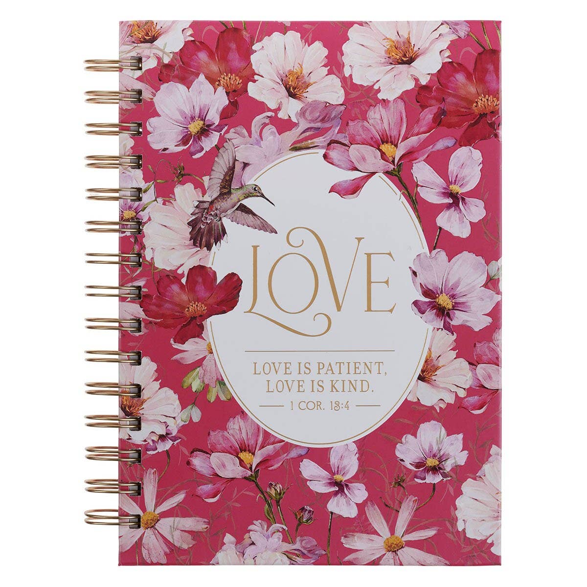 Christian Art Gifts - Journal Spiral Love is Patient 1 Cor. 13:4