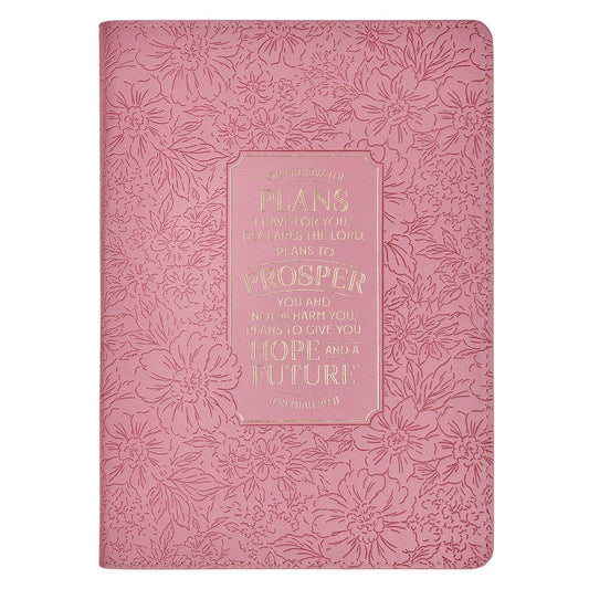 Christian Art Gifts - Journal Classic Pink Hope & A Future Jer. 29:11