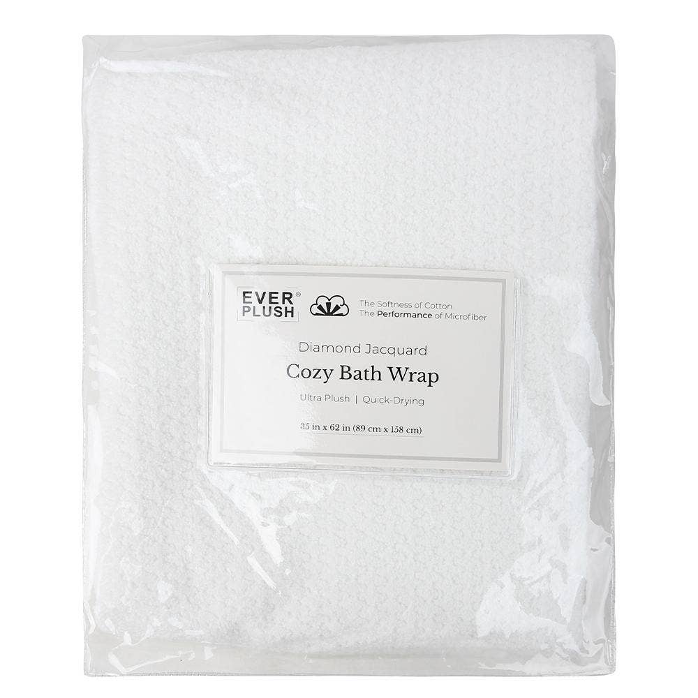 Cozy Bath Wrap Towel - White, (M-L)