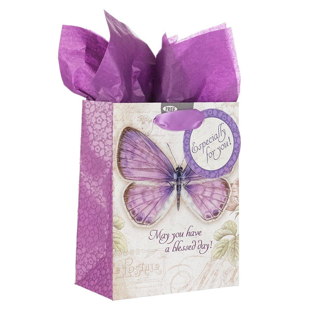 Christian Art Gifts - Gift Bag SM Purple Have Blessed Day Num. 6:24