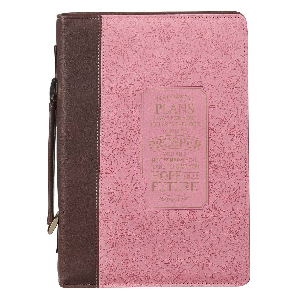 Christian Art Gifts - Bible Cover Pink Fashion I Know The Plans Jer. 29:11