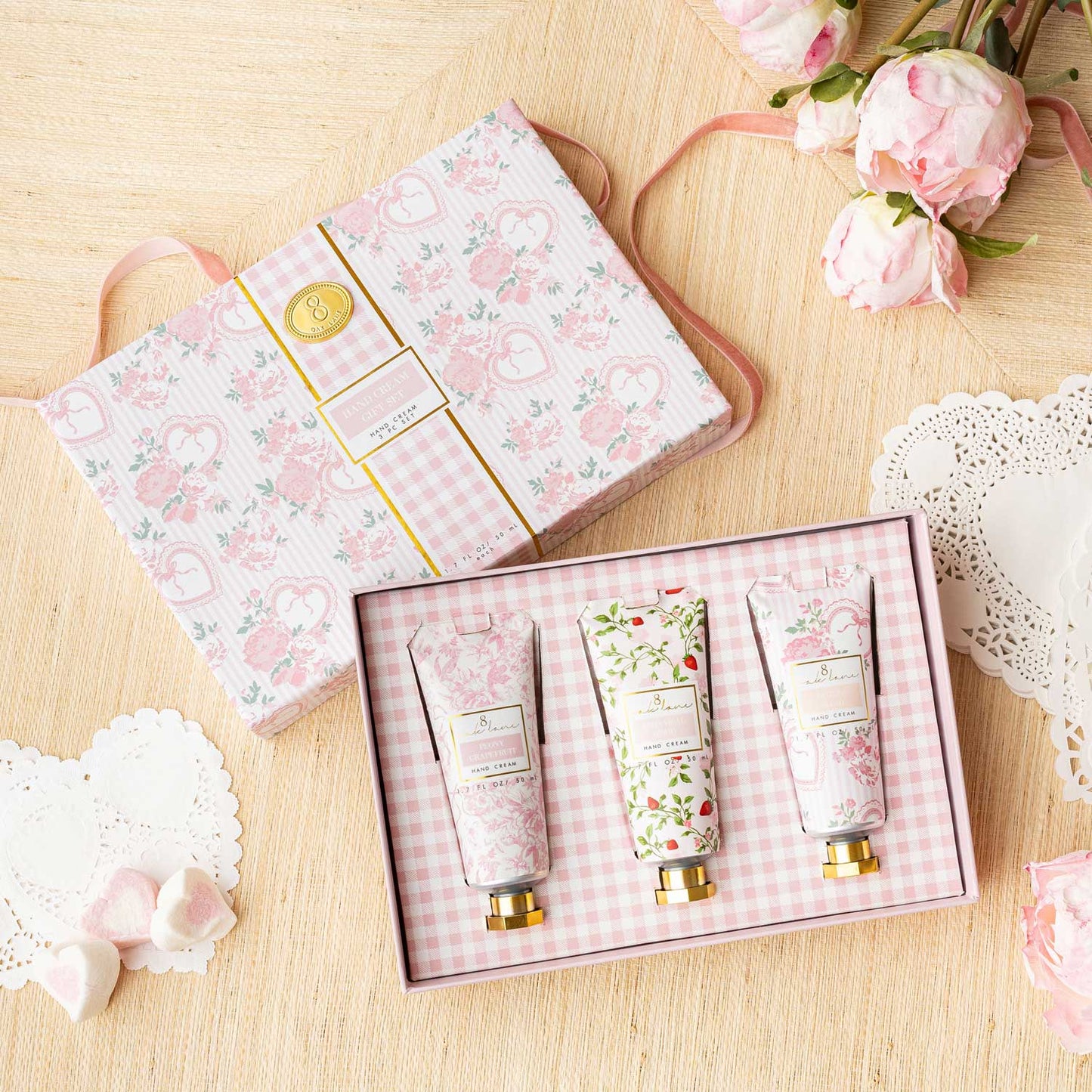 Sweetheart Blooms 3-Piece Hand Cream Gift Set