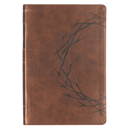 Christian Art Gifts - KJV Bible Giant Print Full-size Faux Leather, Crown/Amazing