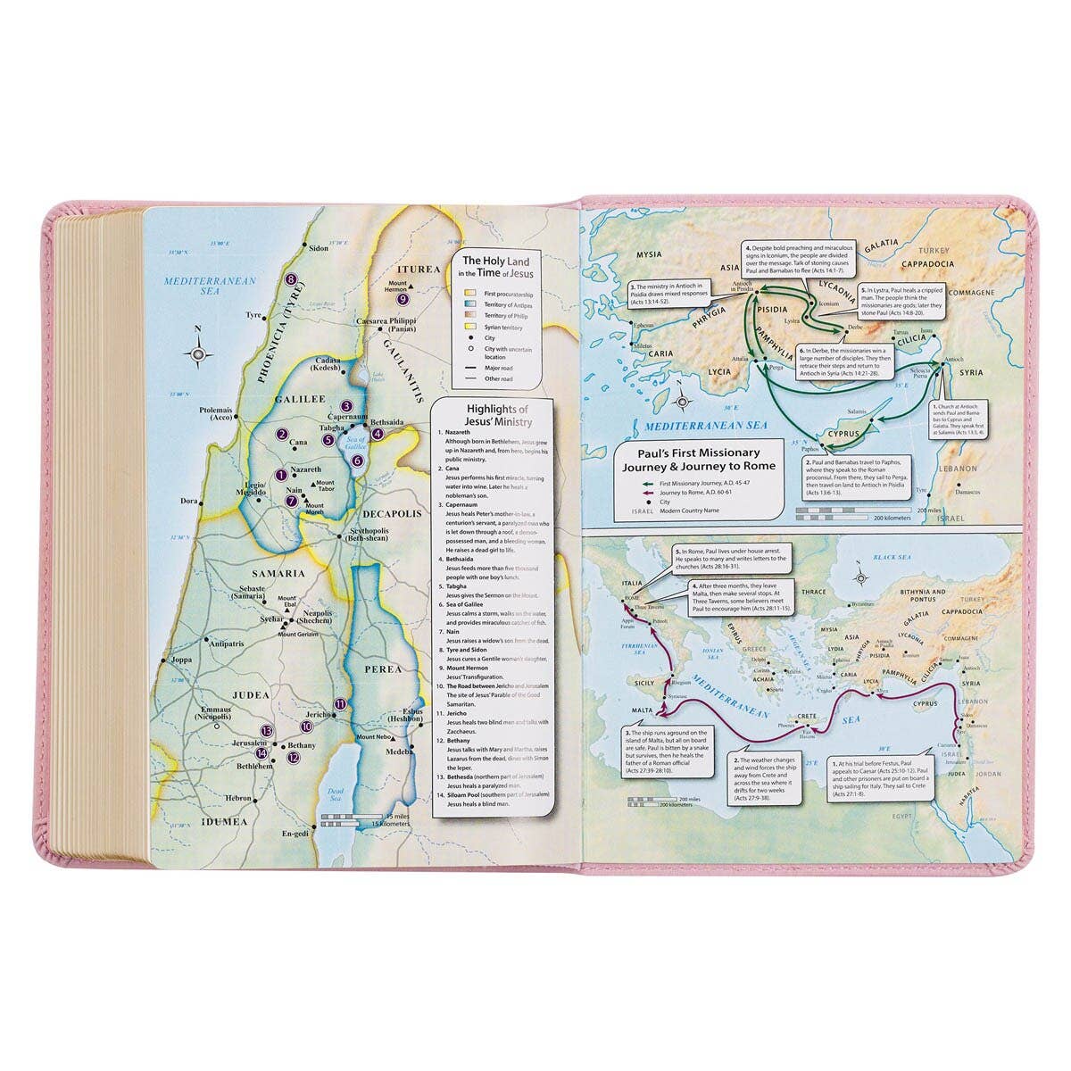 Christian Art Gifts - KJV Bible Compact LP Faux Leather, Pink
