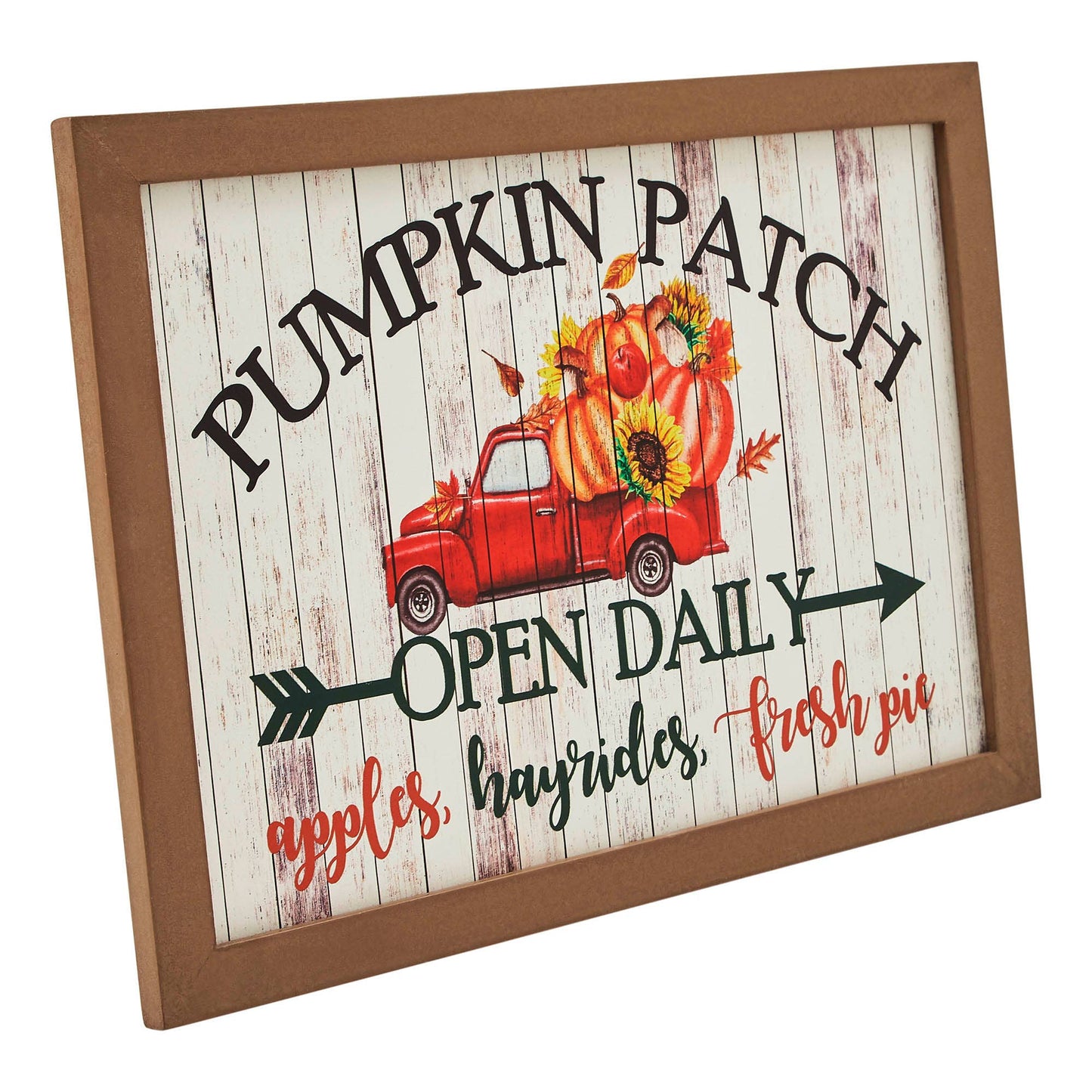 Pumpkin Patch Red Truck Wall & Table Sign 10x14