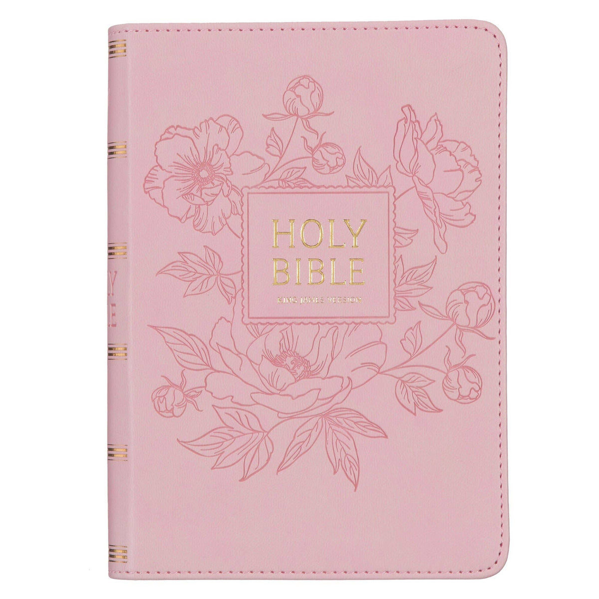 Christian Art Gifts - KJV Bible Compact LP Faux Leather, Pink
