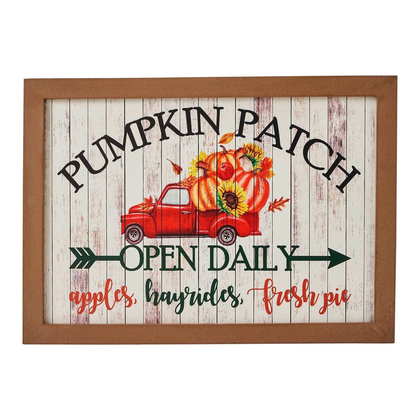 Pumpkin Patch Red Truck Wall & Table Sign 10x14
