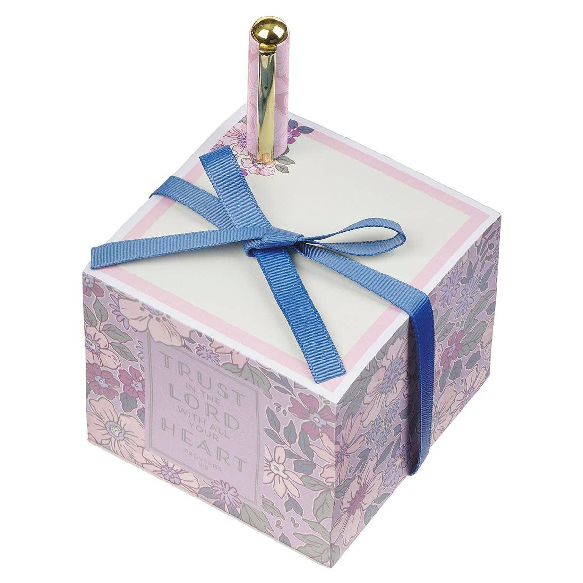 Christian Art Gifts - Note Block with Pen  Trust In The Lord Prov. 3:5