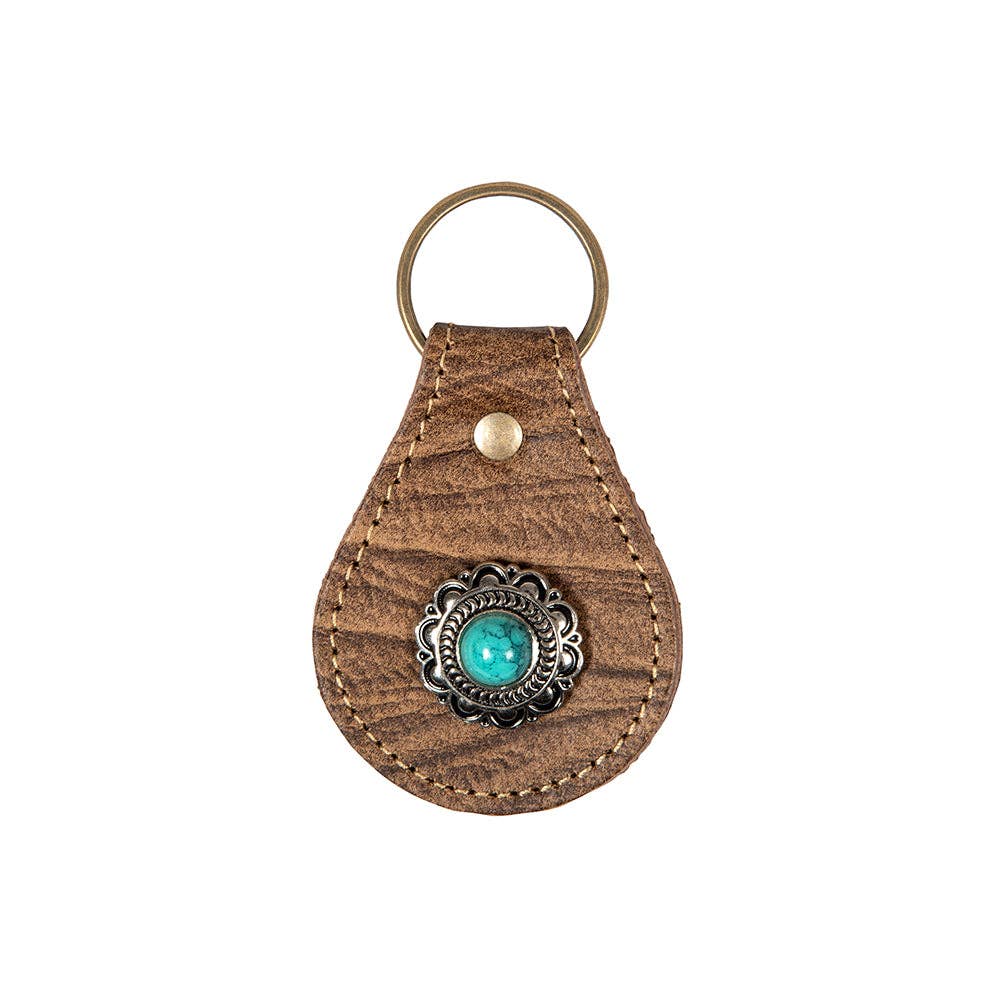 Myra Bag - Concho Varied Leather Key Fob