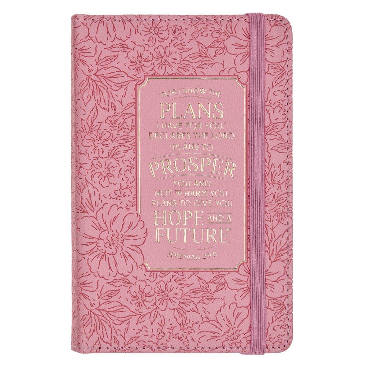 Christian Art Gifts - Small Notebook Elastic Closure HC I Know The Plans Jer 29:11