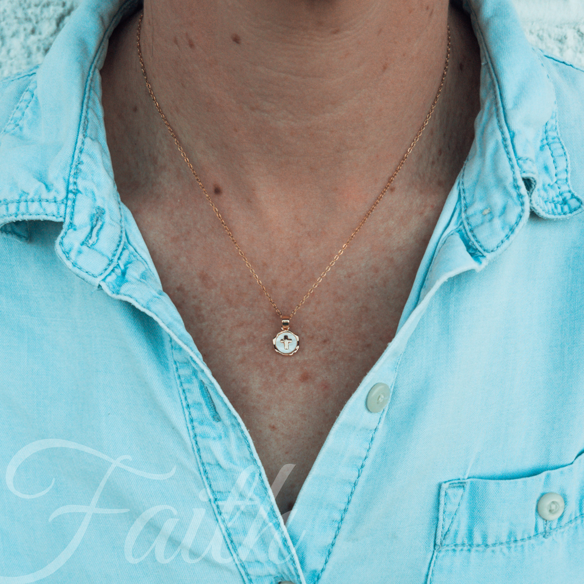 Lily + Light - Faith Necklace, Gold