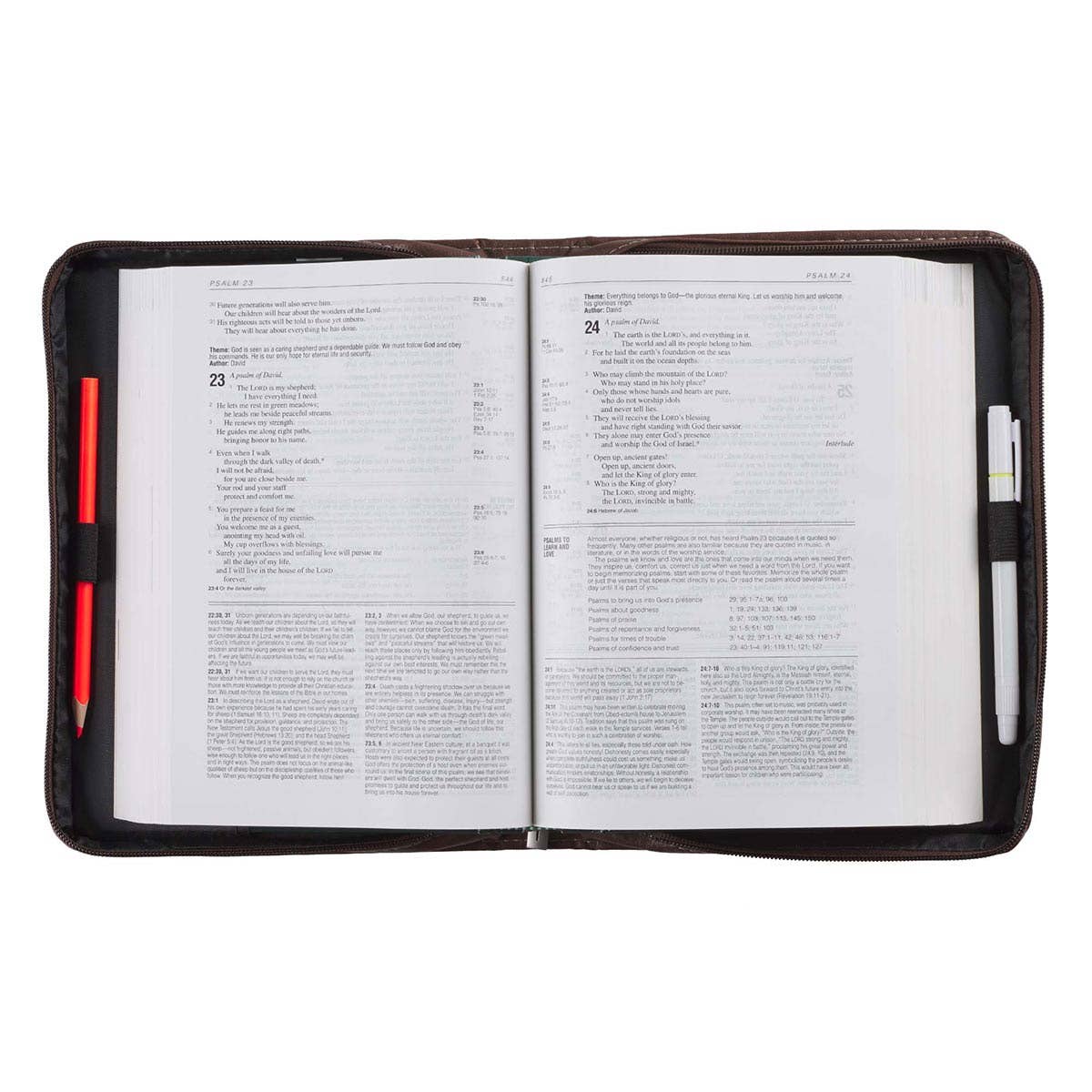 Christian Art Gifts - Bible Cover Classic Brown/Tan A Man's Heart Prov. 16:9