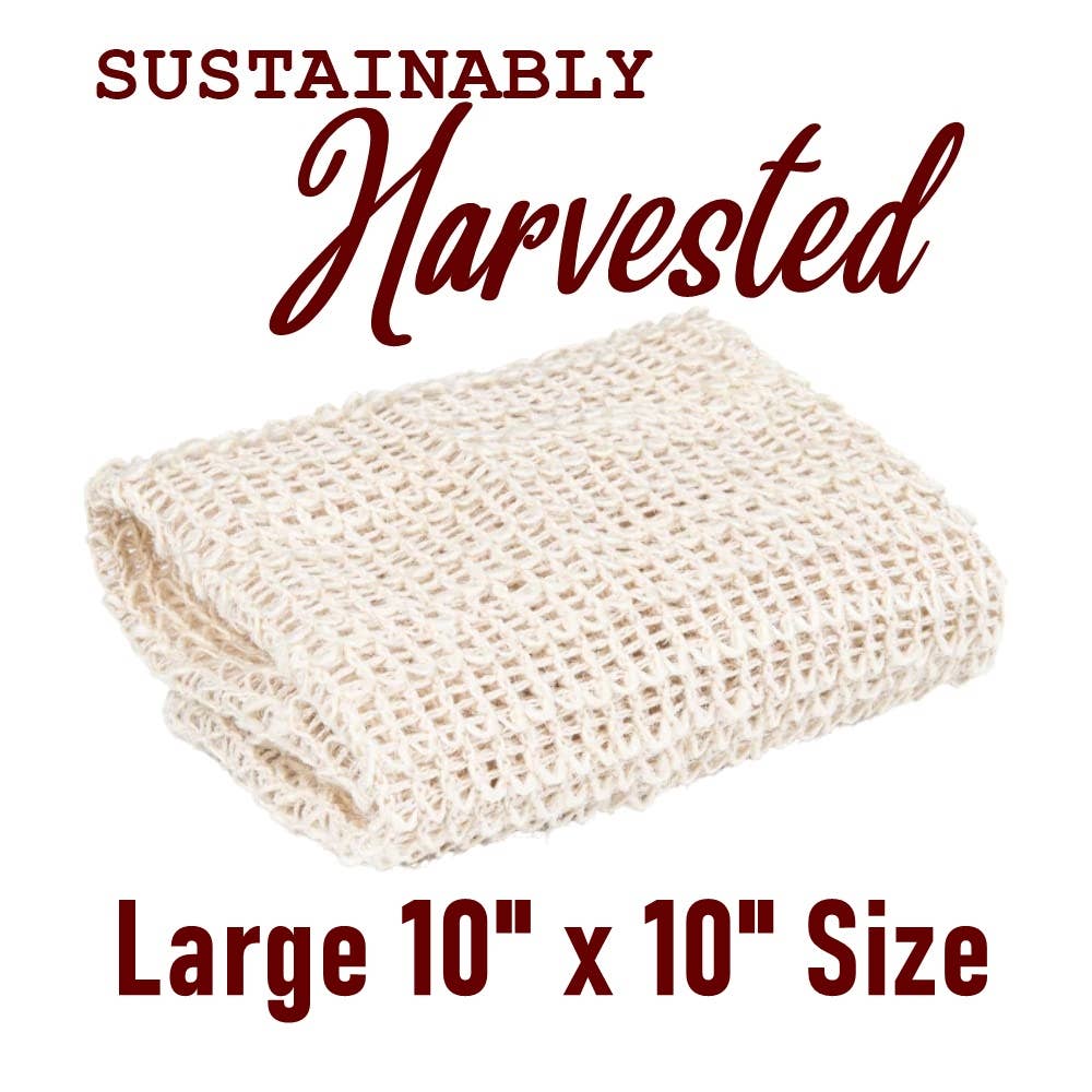 Wild Herb Soap Co - Sisal Cloth Natural Agave Fiber Bath Shower Large 10" X 10"