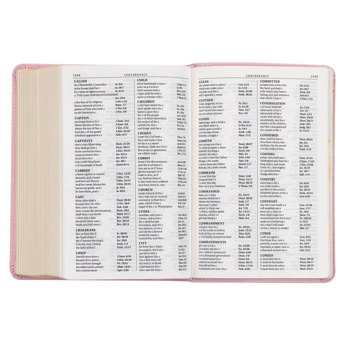 Christian Art Gifts - KJV Bible Compact LP Faux Leather, Pink