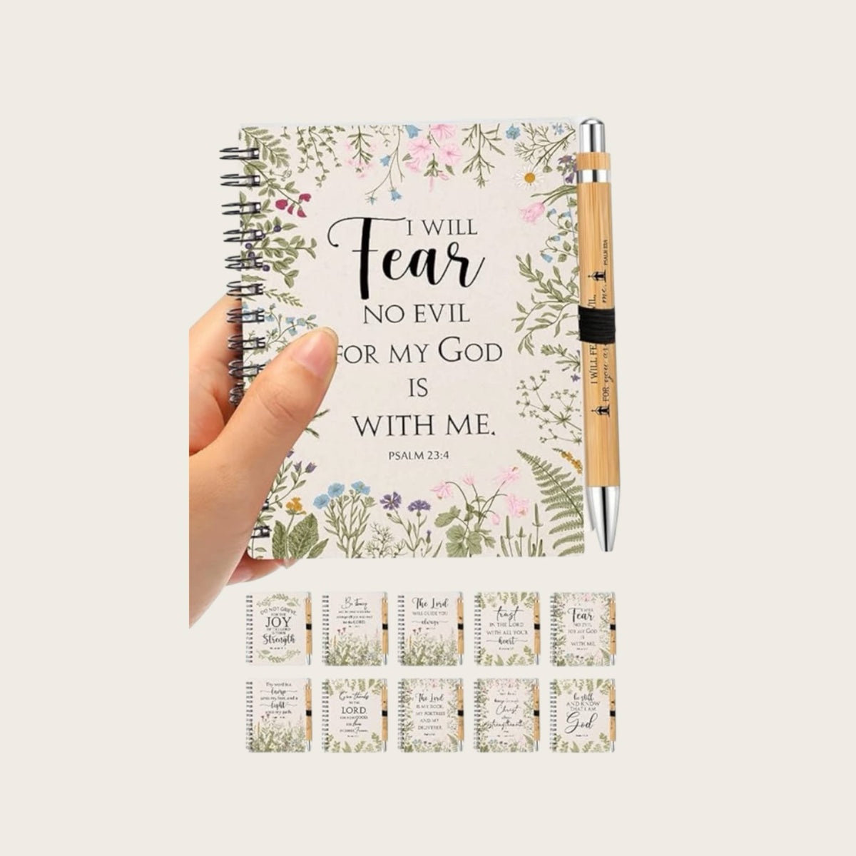 Ella Blue - Christian Bible verse notebook and pen sets