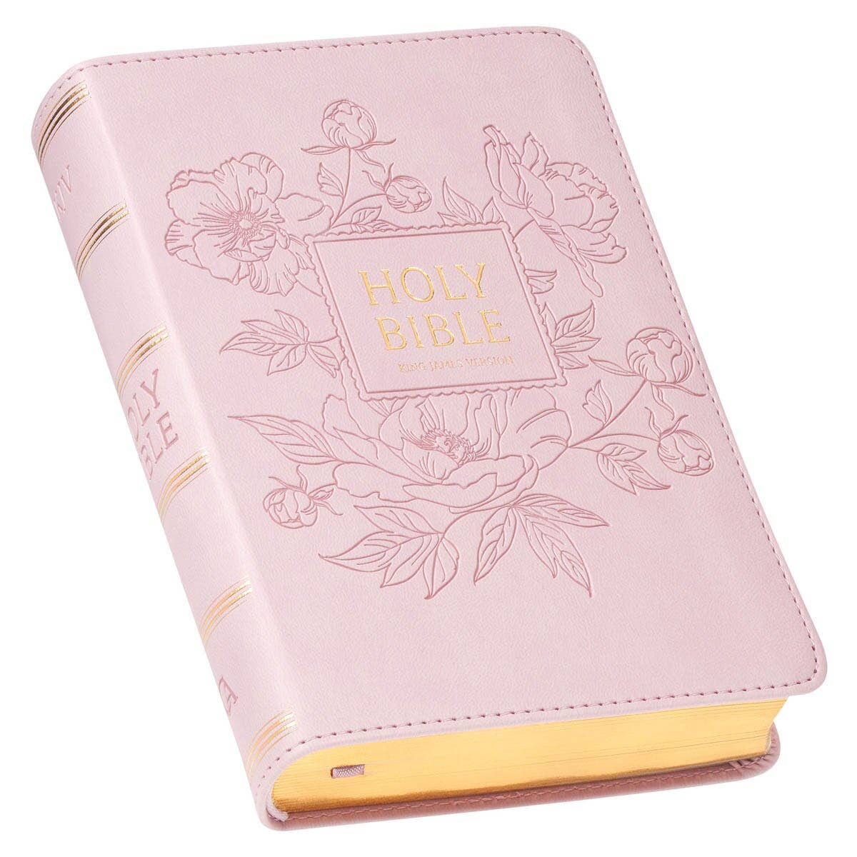 Christian Art Gifts - KJV Bible Compact LP Faux Leather, Pink