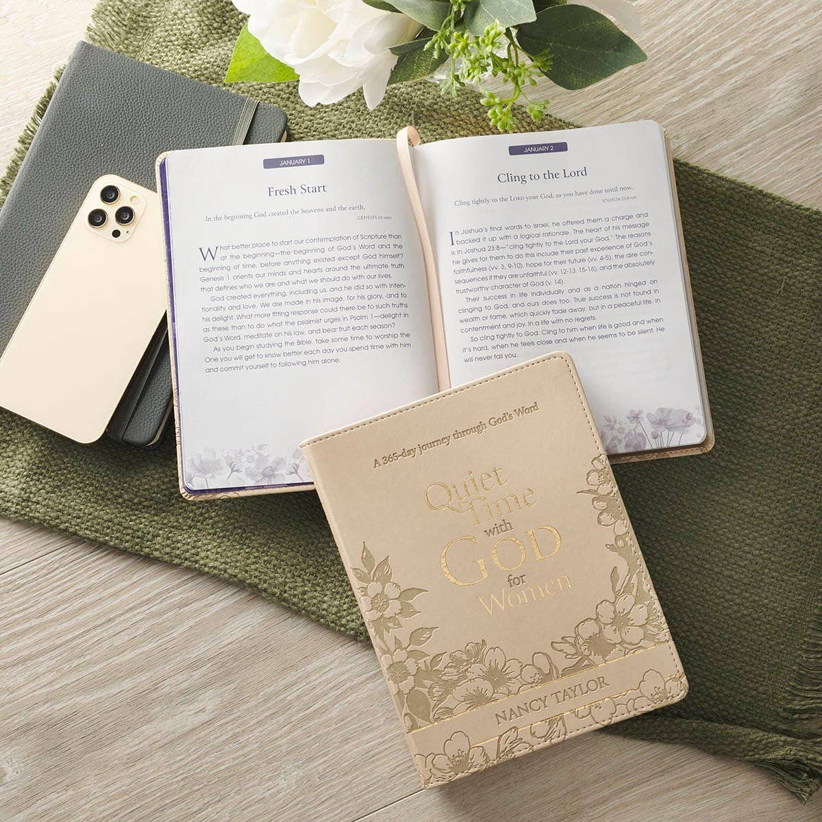 Christian Art Gifts - Devotional Quiet Time with God for Women Faux Leather