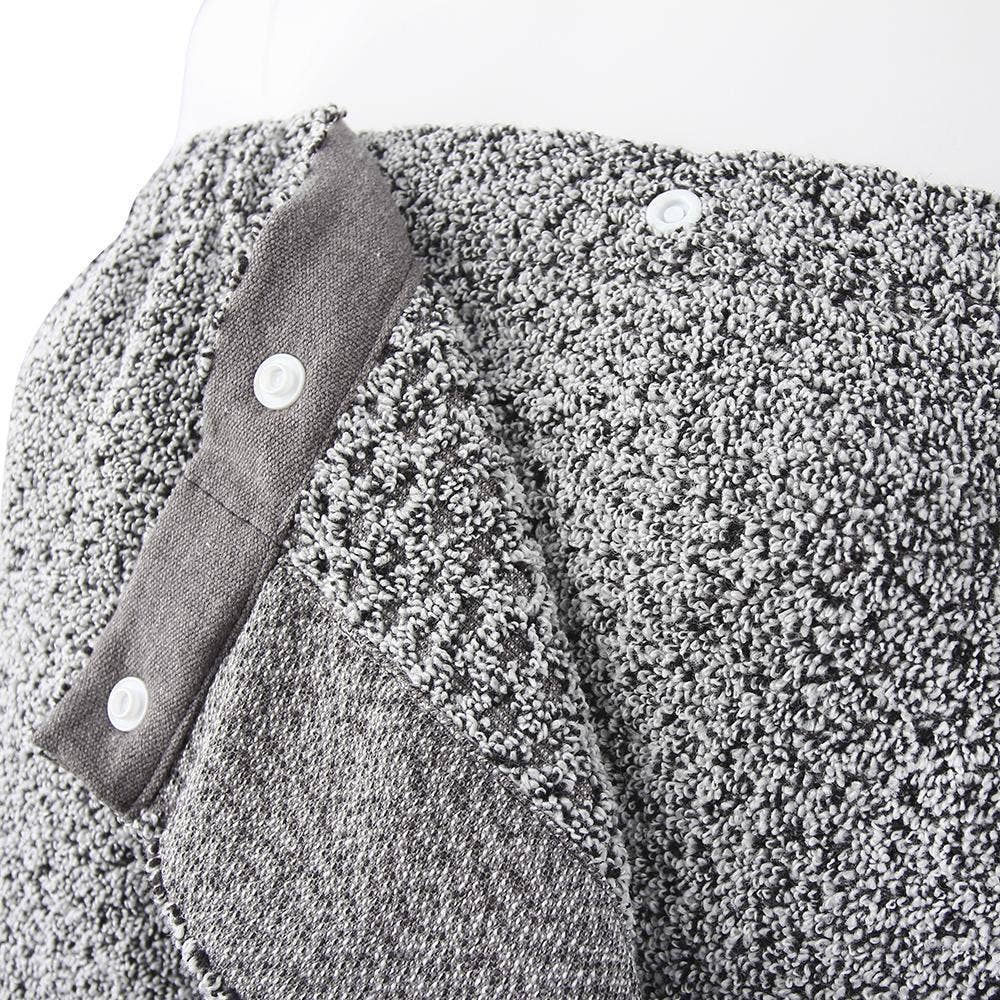 Cozy Bath Wrap Towel - Grey (XS-SM)