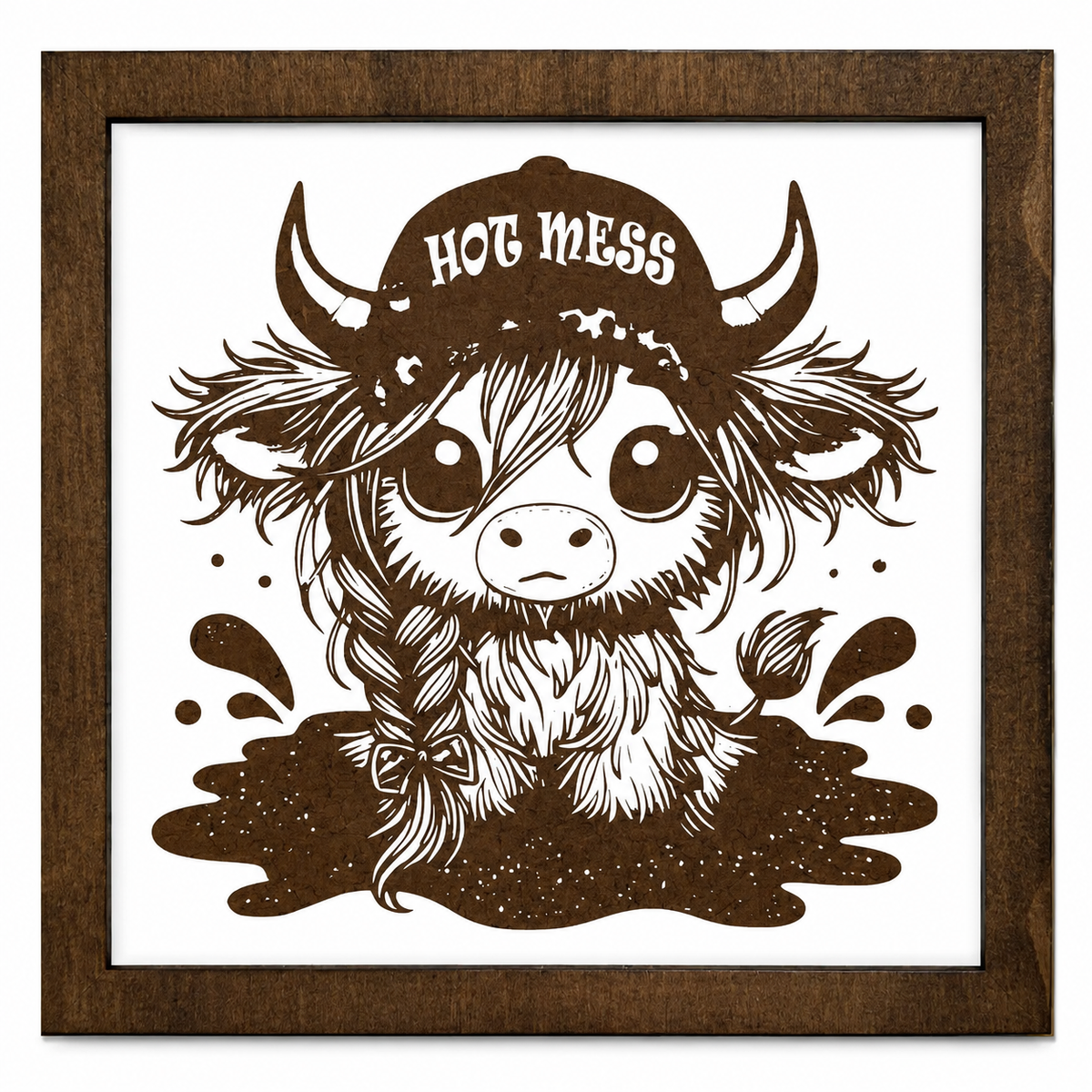 Crates Etc - Highland cow - Hot mess cow - cute fall gifts - made in USA