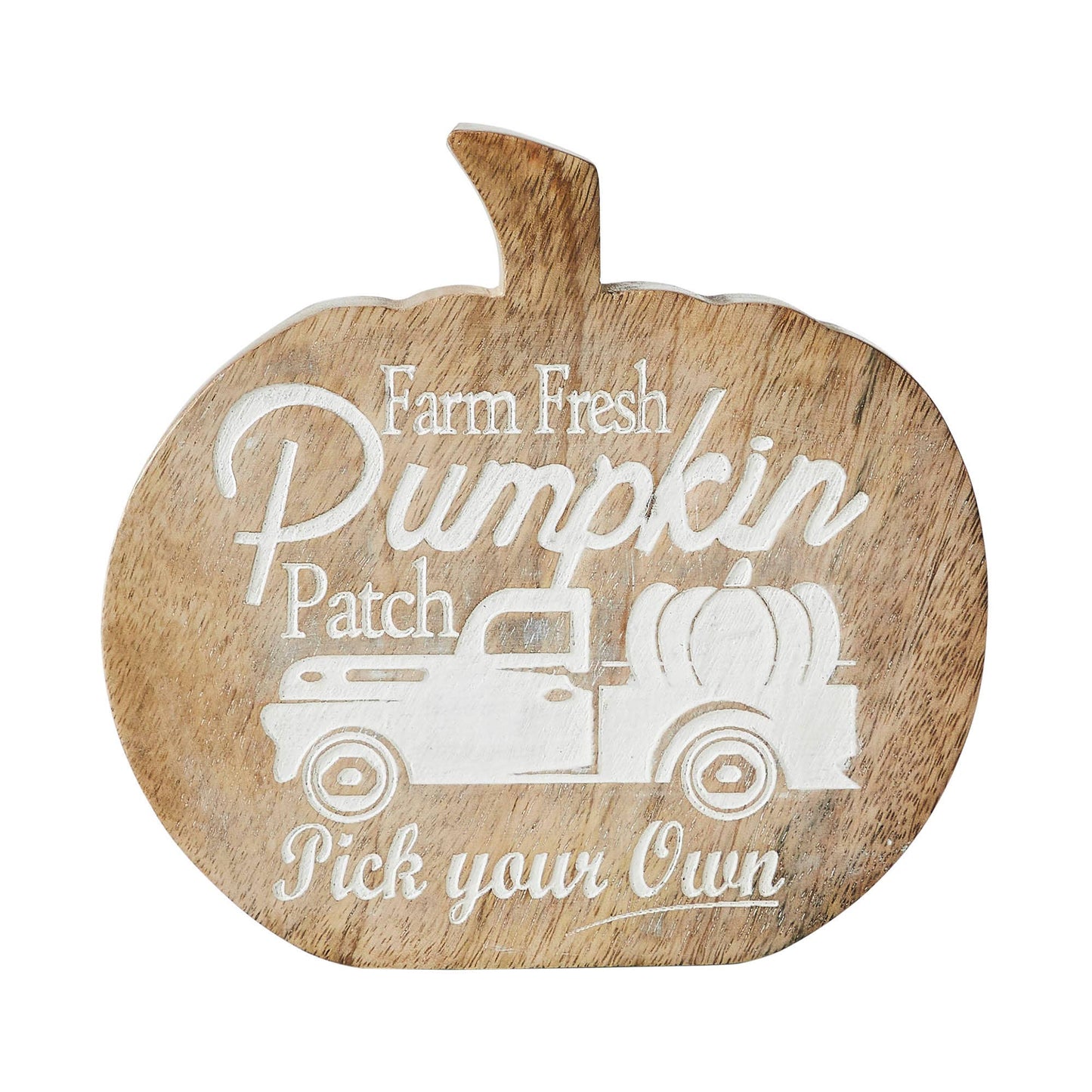 Farm Fresh Pumpkin Patch Wood Tabletop Sign 6.25