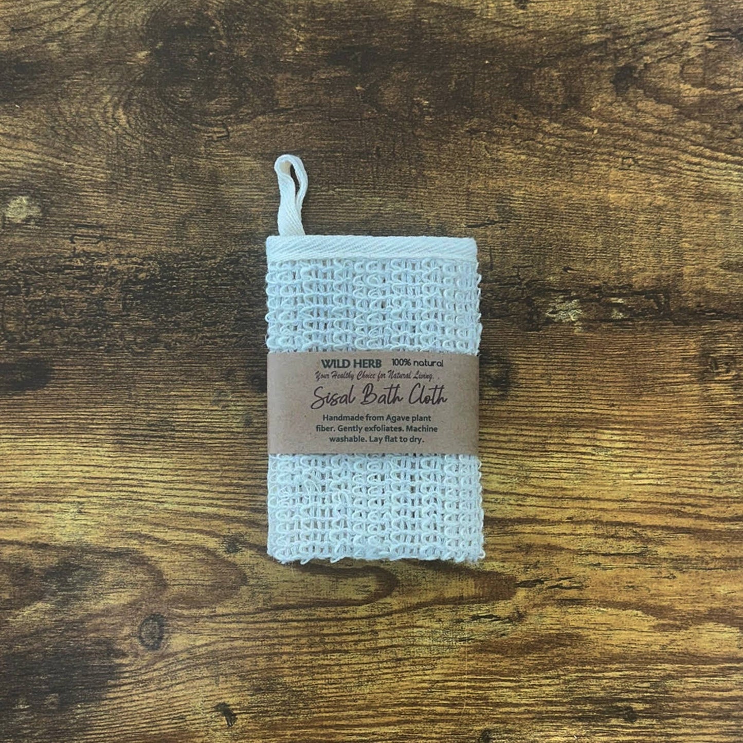 Wild Herb Soap Co - Sisal Cloth Natural Agave Fiber Bath Shower Large 10" X 10"