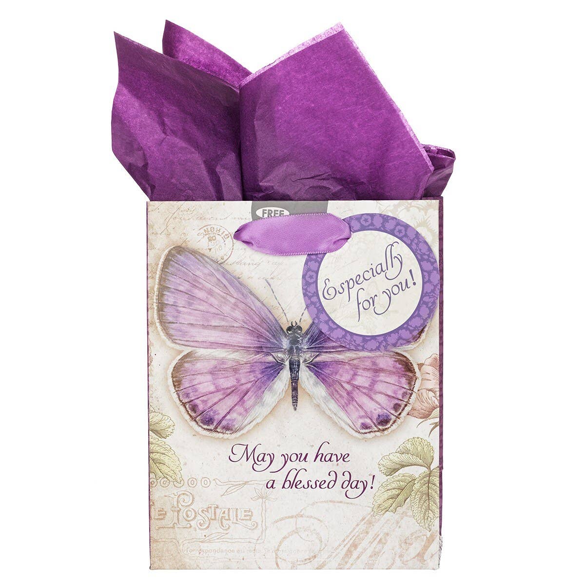 Christian Art Gifts - Gift Bag SM Purple Have Blessed Day Num. 6:24
